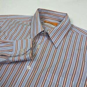 Philippe Laurent Shirt Men's‎ Medium Striped Long Sleeve Dress Shirt Menswear